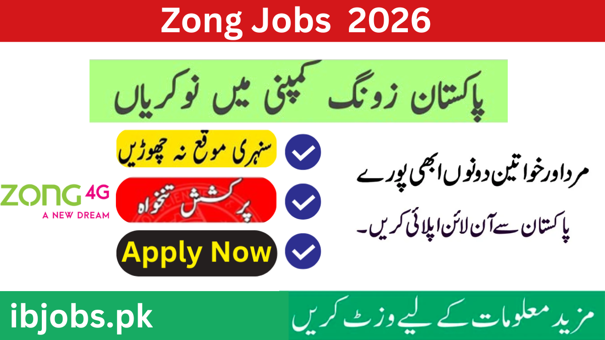 Zong Jobs For Fresh Graduates 2026 – Apply Online for Latest Career Opportunities