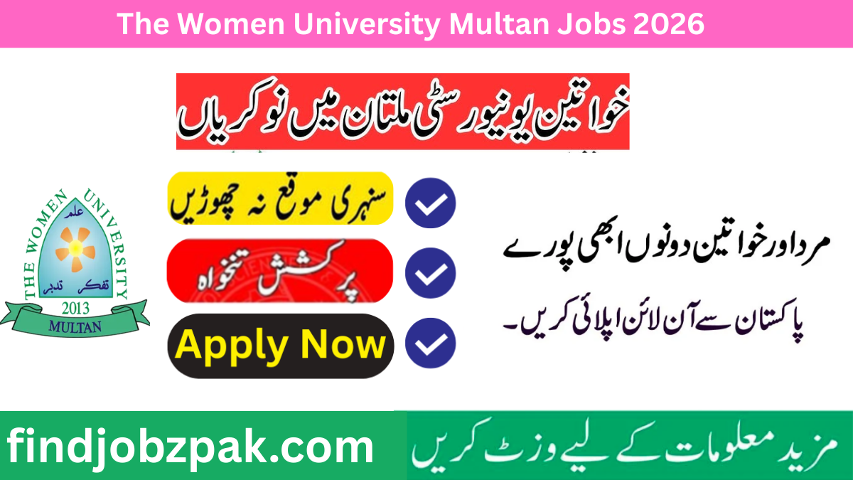 Women University Multan Jobs 2026 – Apply Online at www.wum.edu.pk