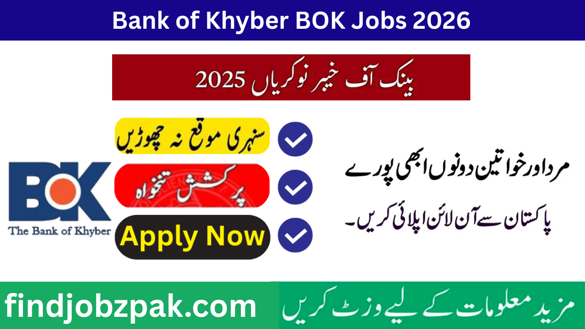 Bank of Khyber BOK Jobs 2026 – Online Apply at www.bok.com.pk